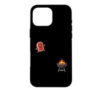 Funny Flying Steak BBQ Grilling Coque pour iPhone 16 Pro Max