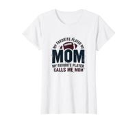 Funny Football Mom : ma joueuse préférée m'appelle Maman T-Shirt, Femme, Blanc, XL