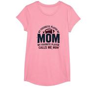Funny Football Mom : ma joueuse préférée m'appelle Maman T-Shirt, Fille, Rose, M
