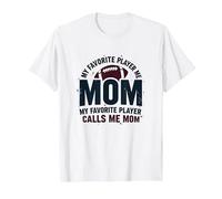 Funny Football Mom : ma joueuse préférée m'appelle Maman T-Shirt, Homme, Blanc, M