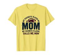 Funny Football Mom : ma joueuse préférée m'appelle Maman T-Shirt, Homme, Citron, S