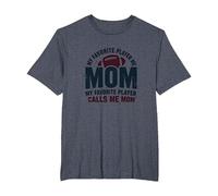 Funny Football Mom : ma joueuse préférée m'appelle Maman T-Shirt, Homme Grandes Tailles, Bleu Chiné, 2X Tall