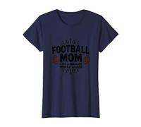Funny Football Mom : Plus bruyante Que Les Mamans ordinaires T-Shirt, Femme, Bleu Marine, 3XL
