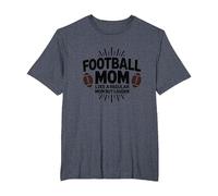 Funny Football Mom : Plus bruyante Que Les Mamans ordinaires T-Shirt, Homme Grandes Tailles, Bleu Chiné, 3X Tall