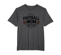 Funny Football Mom : Plus bruyante Que Les Mamans ordinaires T-Shirt, Homme Grandes Tailles, Chiné Foncé, 5X Tall
