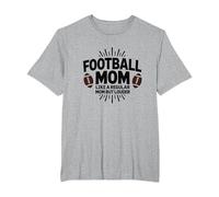 Funny Football Mom : Plus bruyante Que Les Mamans ordinaires T-Shirt, Homme Grandes Tailles, Gris Chiné, 5X Tall