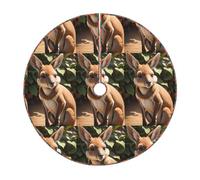 Funny for Kangaroo Zoo Jupe de sapin de Noël 76/91/122 cm Décoration de vacances intérieur/extérieur