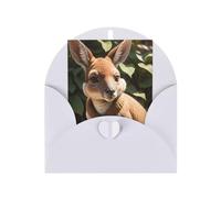 Funny For Kangaroo Zoo Lot de cartes de vœux vierges et enveloppes, cartes de vacances nacrées, 10,2 x 15,2 cm