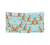 Funny For Kangaroo Zoo Printing Holiday Party Banner Décorations avec métal, panneau à suspendre intérieur ou extérieur, œillets, 1 paquet