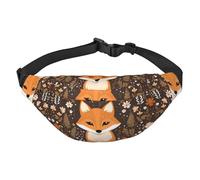 Funny Fox Grand sac banane tendance pour voyage, décontracté, convient pour le sport, la course à pied, le cyclisme, les voyages, la pêche