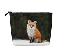 Funny Fox Grand sac de rangement pour cosmétiques en chanvre résistant à l'eau avec fermeture éclair pour voyage quotidien