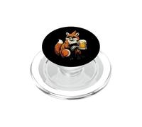 Funny Fox Party Animal Bière et Lunettes de Soleil Anniversaire PopSockets PopGrip pour MagSafe