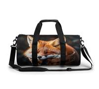 Funny Fox Sac de sport pour homme et femme Résistant à l'eau Sac de sport léger pour voyage, sport, blanc, 45 cm/22,9 cm/22,9 cm, blanc, 17.7in/9in/9in