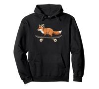 Funny Fox Skater Skateboard pour Amoureux des Animaux Garçons Filles Enfants Sweat à Capuche
