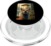 Funny Fox UFO Encounter Hilarious Fox Selfie Aliens PopSockets PopGrip pour MagSafe