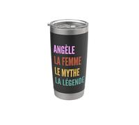 Funny French First Name Design - Angèle Gobelet isotherme en acier inoxydable double paroi