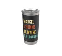 Funny French First Name Design - Marcel Gobelet isotherme en acier inoxydable double paroi
