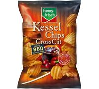 funny frisch Kessel Chips Cross Cut Spicy BBQ végétarien 120g