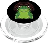Funny Frog Bob Haircut Meme Silly Animal Humour Frog Lover PopSockets PopGrip pour MagSafe