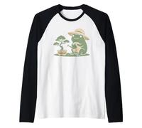 Funny Frog Bonsai Gardening Japanese Style Plant Lover Manche Raglan