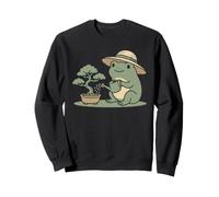 Funny Frog Bonsai Gardening Japanese Style Plant Lover Sweatshirt