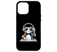 Funny Frog DJ with Headphones and Turntable Coque pour iPhone 12 Pro Max