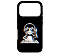 Funny Frog DJ with Headphones and Turntable Coque pour iPhone 17 Pro