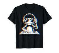 Funny Frog DJ with Headphones and Turntable T-Shirt