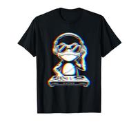 Funny Frog DJ with Headphones and Turntable T-Shirt