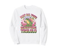 Funny Frog Humor. May All Your Delulu Come Trululu Fairy Sweatshirt