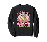 Funny Frog Humor. May All Your Delulu Come Trululu Fairy Sweatshirt