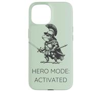 Funny Frog Humor. Roman Soldier Toad Hero Mode Activated Coque pour iPhone 15