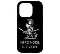 Funny Frog Humor. Roman Soldier Toad Hero Mode Activated Coque pour iPhone 15 Pro