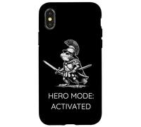 Funny Frog Humor. Roman Soldier Toad Hero Mode Activated Coque pour iPhone X/XS