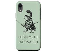 Funny Frog Humor. Roman Soldier Toad Hero Mode Activated Coque pour iPhone XR