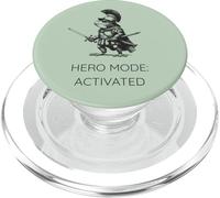 Funny Frog Humor. Roman Soldier Toad Hero Mode Activated PopSockets PopGrip pour MagSafe