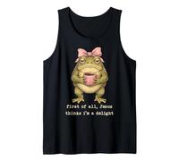 Funny Frog Meme - First of All Jesus Thinks I'm A Delight Débardeur