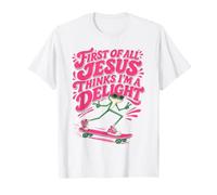 Funny Frog Meme Tout d'abord, Jésus Pense Que Je suis Un délice T-Shirt