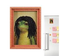Funny Frog Photo Frame Fridge Magnet - Decorative Magnetic Decorations for Refrigerator, Frog Photo Frame Memo Board Decoration | Home Appliance Magnets | for Home Office Kitchen Classroom Dorm Rooms