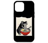 Funny Frog Ramen Sumi-e Kawaii Ink Painting Japanese Coque pour iPhone 12 Pro Max