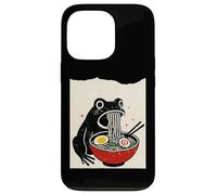 Funny Frog Ramen Sumi-e Kawaii Ink Painting Japanese Coque pour iPhone 13 Pro