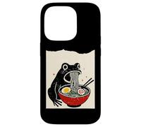 Funny Frog Ramen Sumi-e Kawaii Ink Painting Japanese Coque pour iPhone 14 Pro