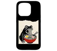 Funny Frog Ramen Sumi-e Kawaii Ink Painting Japanese Coque pour iPhone 15 Pro