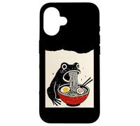 Funny Frog Ramen Sumi-e Kawaii Ink Painting Japanese Coque pour iPhone 16