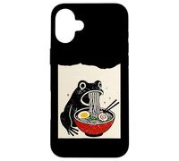 Funny Frog Ramen Sumi-e Kawaii Ink Painting Japanese Coque pour iPhone 16 Plus