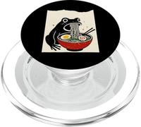 Funny Frog Ramen Sumi-e Kawaii Ink Painting Japanese PopSockets PopGrip pour MagSafe