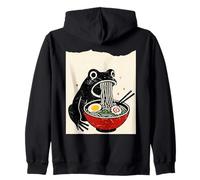 Funny Frog Ramen Sumi-e Kawaii Ink Painting Japanese Sweat à Capuche