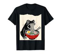 Funny Frog Ramen Sumi-e Kawaii Ink Painting Japanese T-Shirt