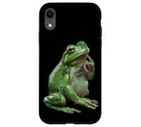 Funny Frog Thinker Pose Animal Meme Coque pour iPhone XR