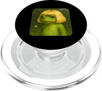 Funny Frog with a Bob Haircut Blond Frog Meme Wig PopSockets PopGrip pour MagSafe